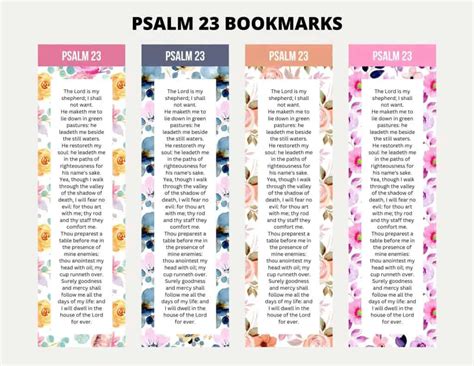 Free Printable Psalm 23 Bookmark